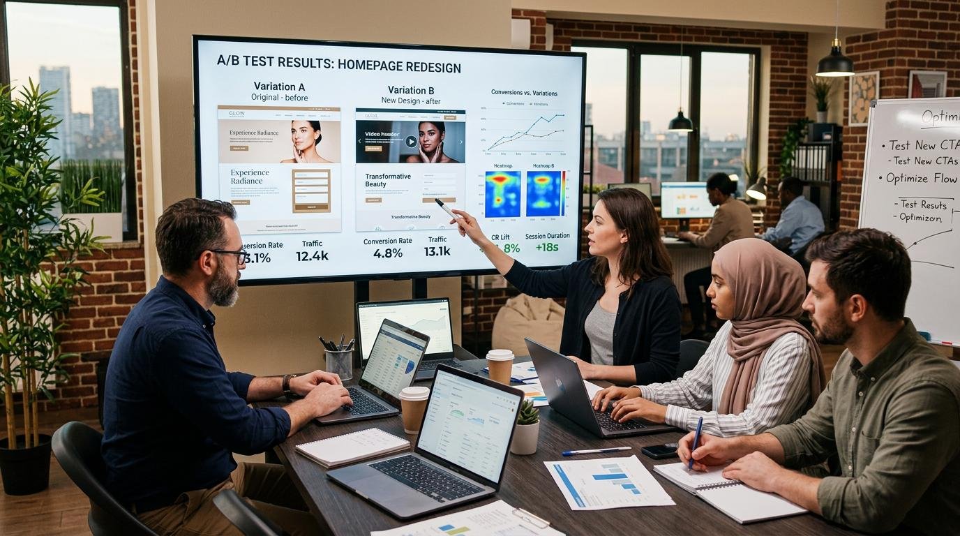 Conversion Rate Optimization for Med Spa Websites 1 Med spa website conversion optimization dashboard