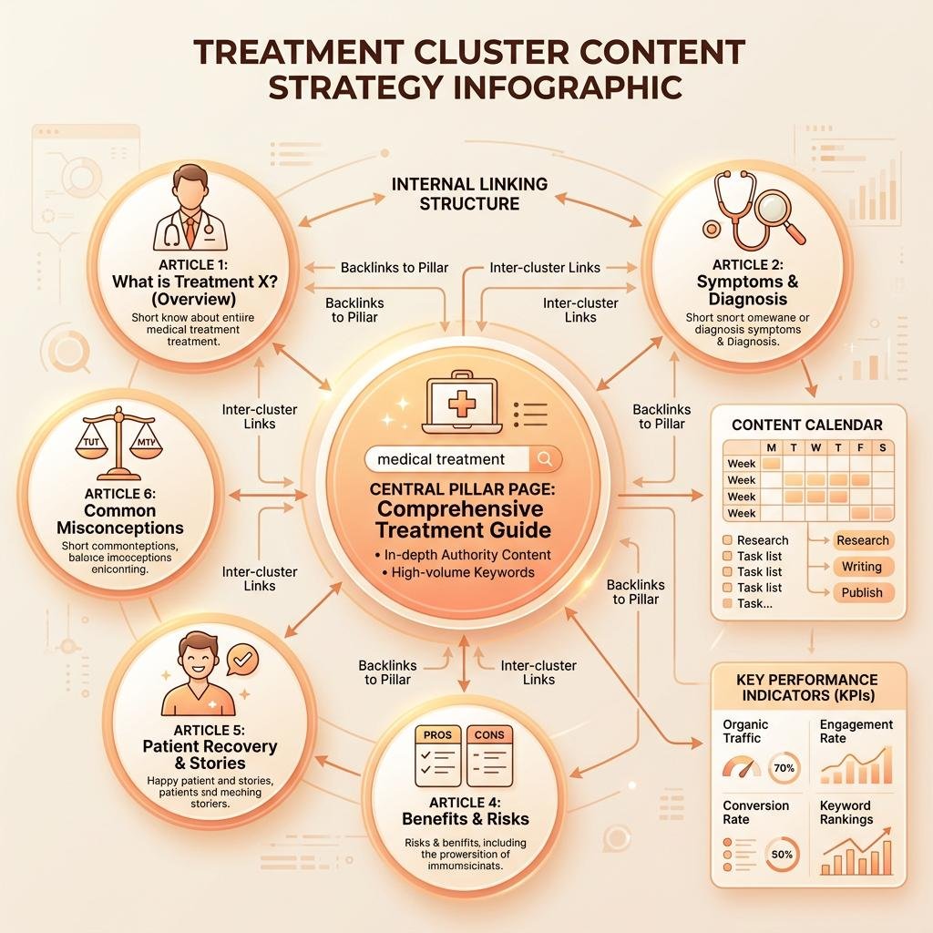 Content Marketing for Med Spas: The Treatment Cluster Strategy 6 Infographic