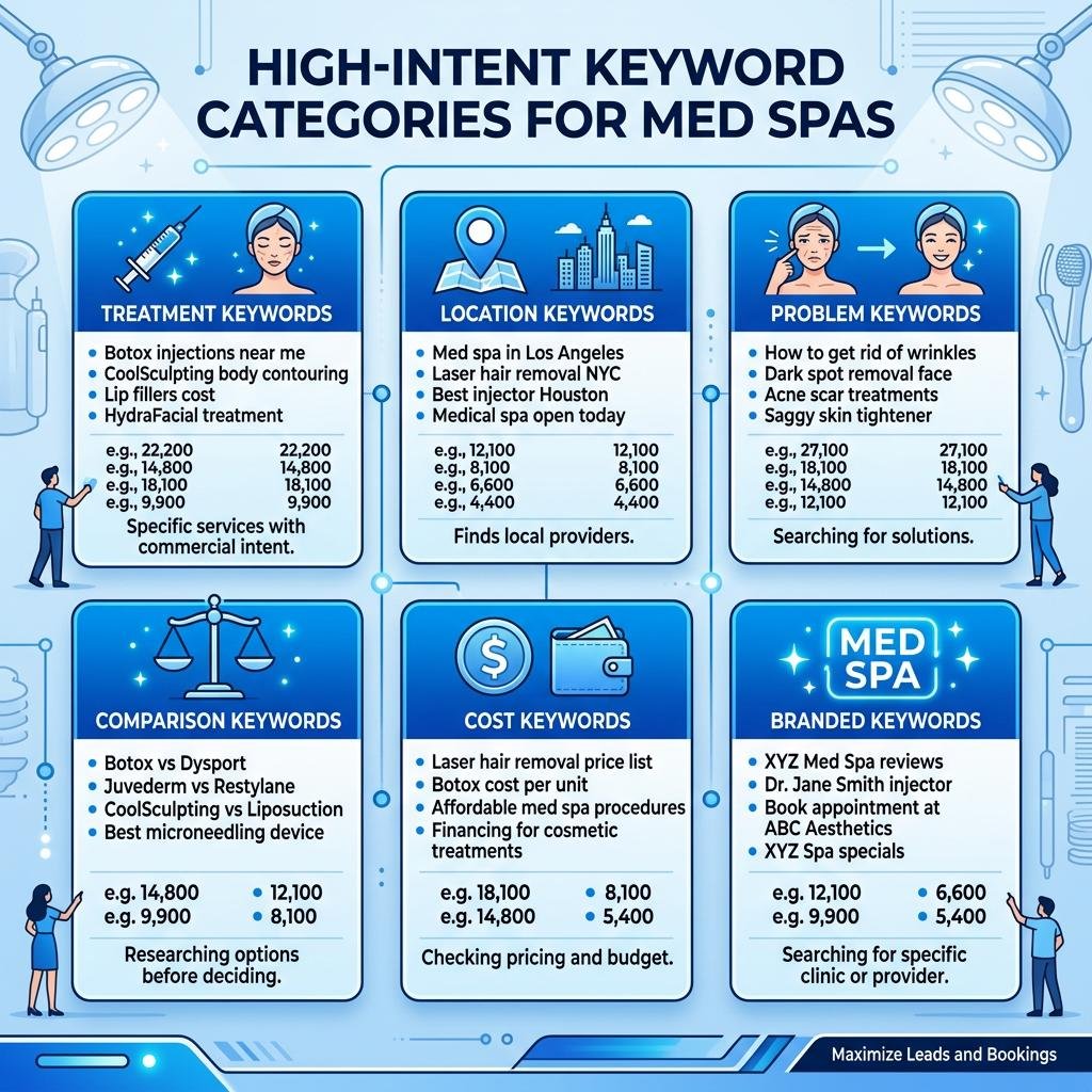 Keyword Research for Med Spas: Finding High-Intent Treatment Keywords 6 Infographic