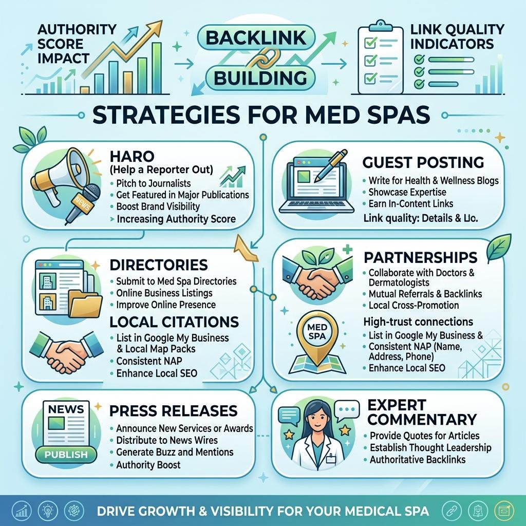 PR & Backlinks for Med Spas: How to Get Featured in Aesthetics Publications 6 Infographic