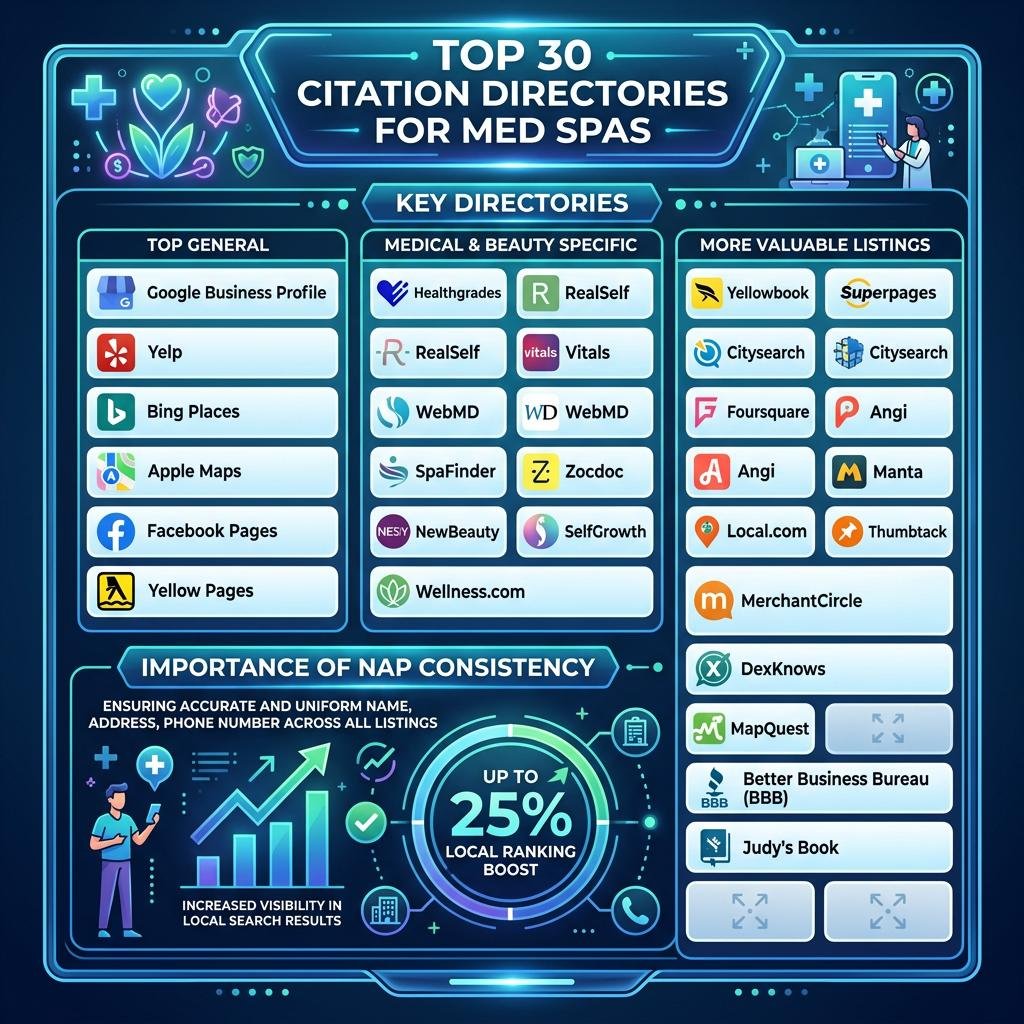 Infographic - Citation Building & Local Listings for Med Spas: Complete Guide